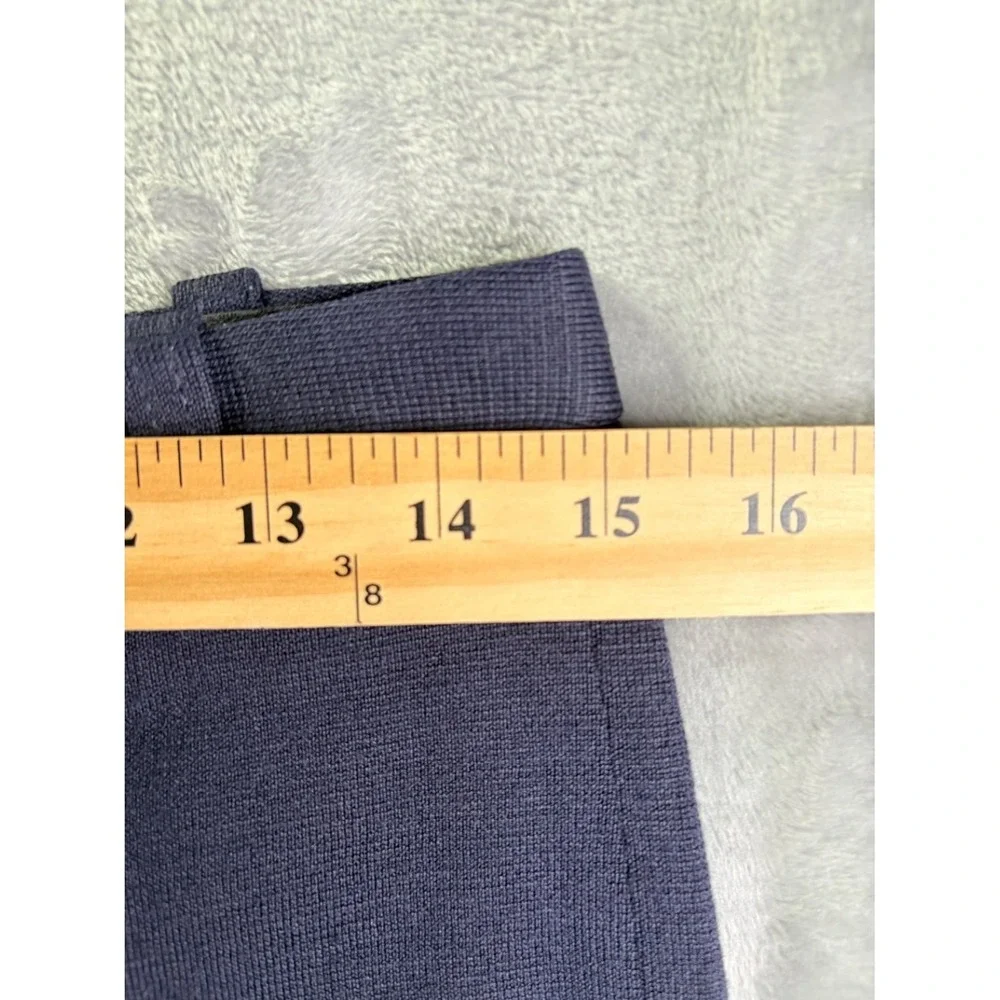Tory Burch Navy Blue Knit Straight Leg Dress Pants Womens Size 0